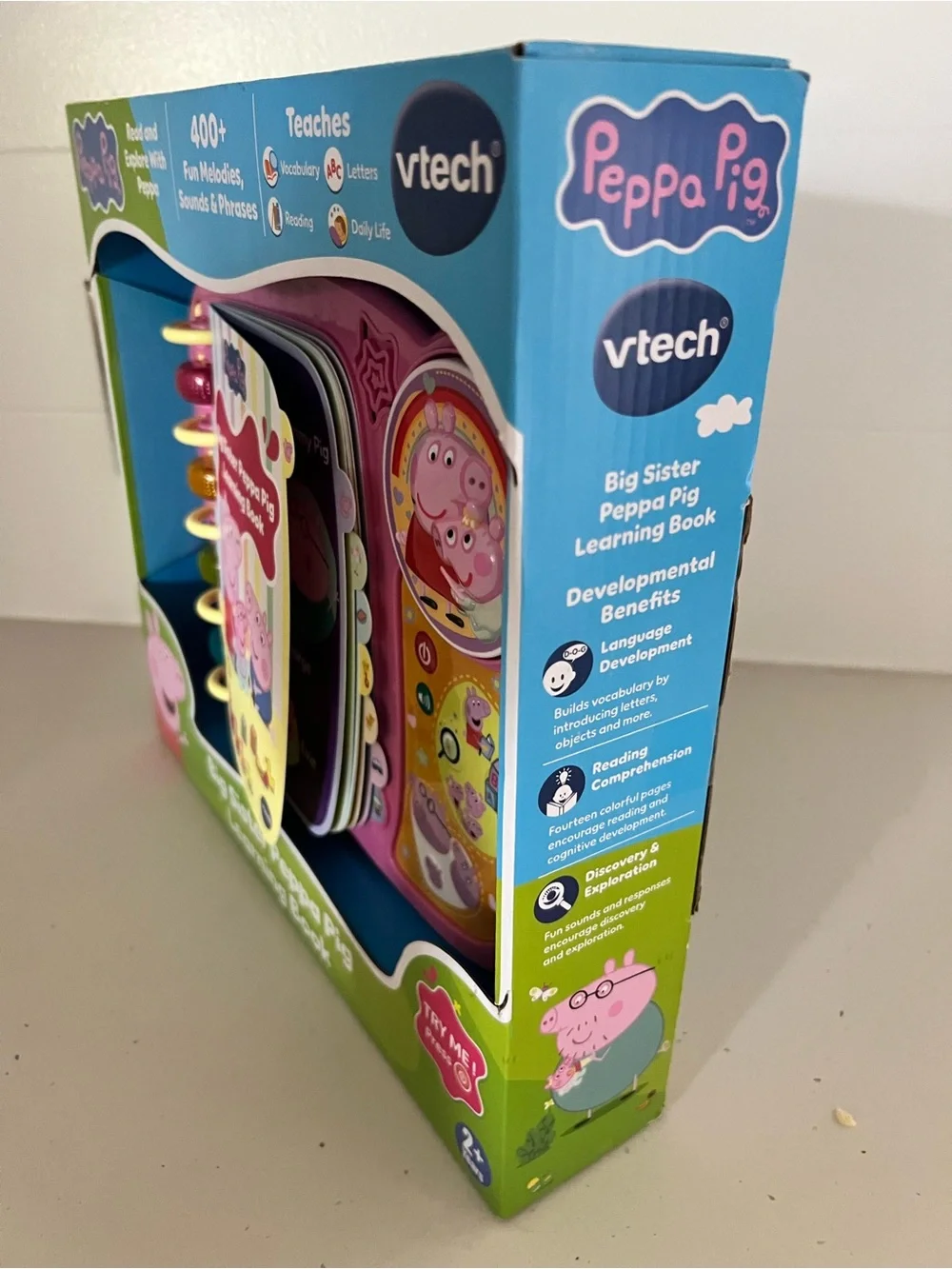 VTech Peppa Pig Big Sister Learning Book NIB Interactive Educational Toy